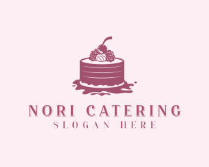 Fruit Cake Dessert logo design