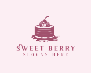 Fruit Cake Dessert logo design