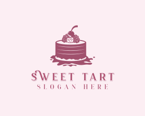 Fruit Cake Dessert logo design