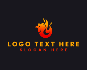 Fire Chicken Flame Logo