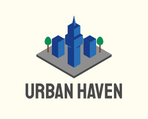 3D Urban City  logo design