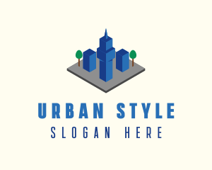 3D Urban City  logo design