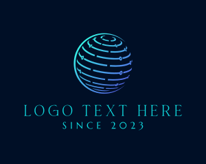 App - Globe Techno Circuit logo design