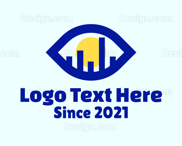 Minimalist Eye Building Logo