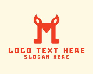 Letter - Fox Ears Letter M logo design