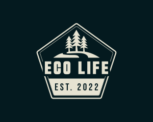 Pine Forest Camping logo design