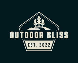 Pine Forest Camping logo design