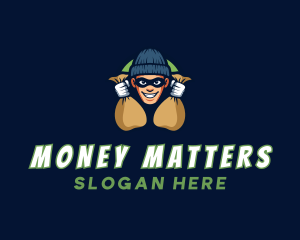 Money Thief Robber logo design