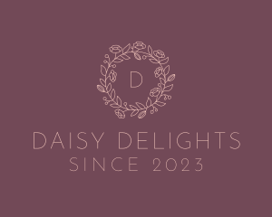 Daisy Flower Wreath  logo