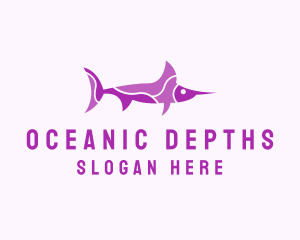 Purple Swordfish Aquarium logo