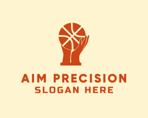 Basketball Tournament Hand Trophy logo