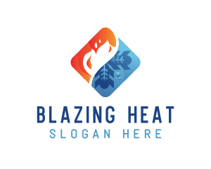 Heating Cooling Industry logo design