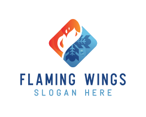 Heating Cooling Industry logo design