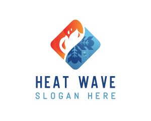 Heating Cooling Industry logo design