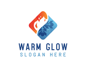 Heating Cooling Industry logo design