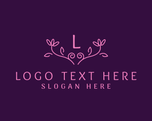 Feminine Floral Ornament Florist Logo