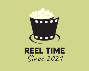 Popcorn Cinema Reel  logo design