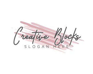 Makeup Beauty Wordmark logo design