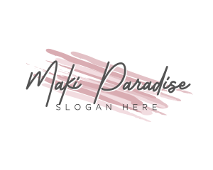 Makeup Beauty Wordmark logo design