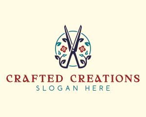 Salon Gardening Scissors logo design