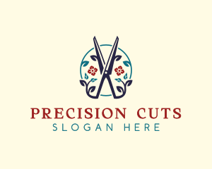 Salon Gardening Scissors logo design