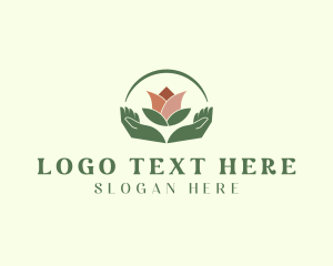 Lotus Plant Hand Gardening logo