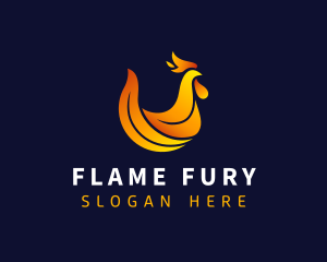 Flaming Rooster Cuisine logo design