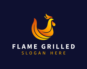 Flaming Rooster Cuisine logo design