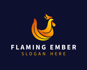 Flaming Rooster Cuisine logo design