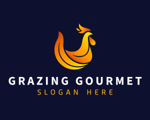 Flaming Rooster Cuisine logo design