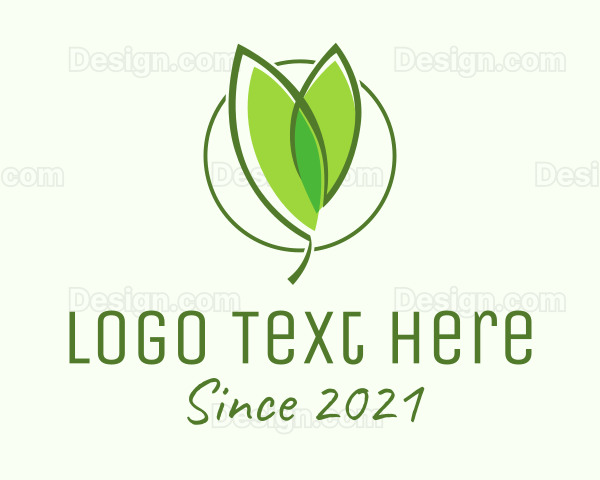 Organic Seedling Plant Logo