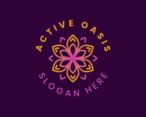 Kaleidoscope Flower Petal logo design