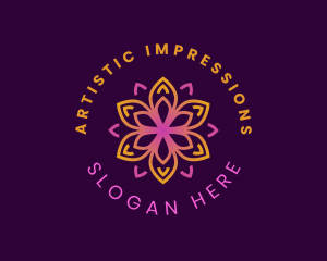 Kaleidoscope Flower Petal logo design