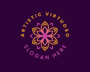 Kaleidoscope Flower Petal logo design