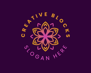 Kaleidoscope Flower Petal logo design