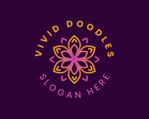 Kaleidoscope Flower Petal logo design