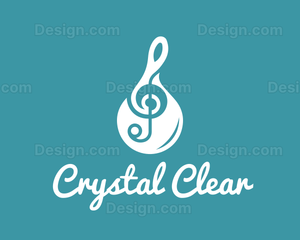 Treble Clef Droplet Logo