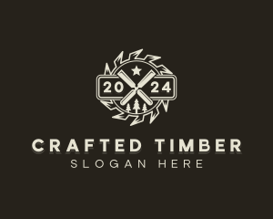 Lumberjack Woodwork Contractor logo design