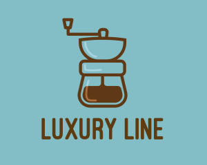 Coffee Maker Line Art logo design