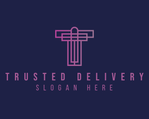 Gradient Religion Cross logo design