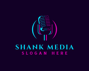 Microphone Media Recording logo design