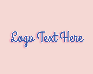 Cute Pastel Script logo