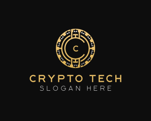 Crypto Digital Fintech logo design