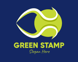 Green Tennis Ball  logo design