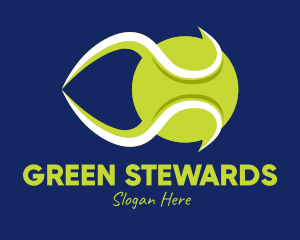 Green Tennis Ball  logo design