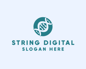 Modern DNA String  logo design