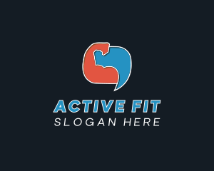 Fitness Coach Chat logo design