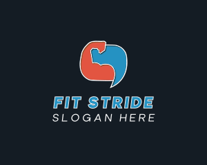 Fitness Coach Chat logo design