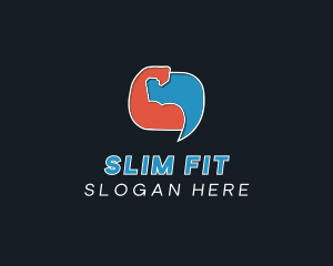 Fitness Coach Chat logo design