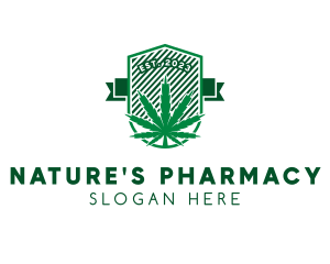 Marijuana Dispensary Shield logo